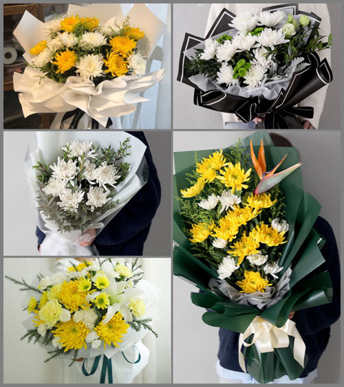 山东莱芜莱城区羊里镇黑虎泉村白事花束代送